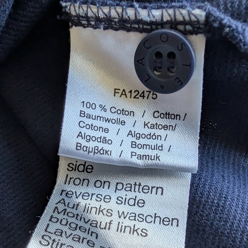 LACOSTE Vintage, Retro Color Block Polo Shirt‎ Men's Medium Rare - Picture 11 of 12